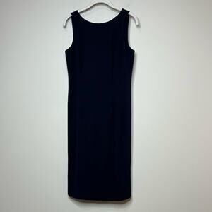Adrienne Vittadini Navy Blue Sheath Dress Size 4 Work Office Professional
